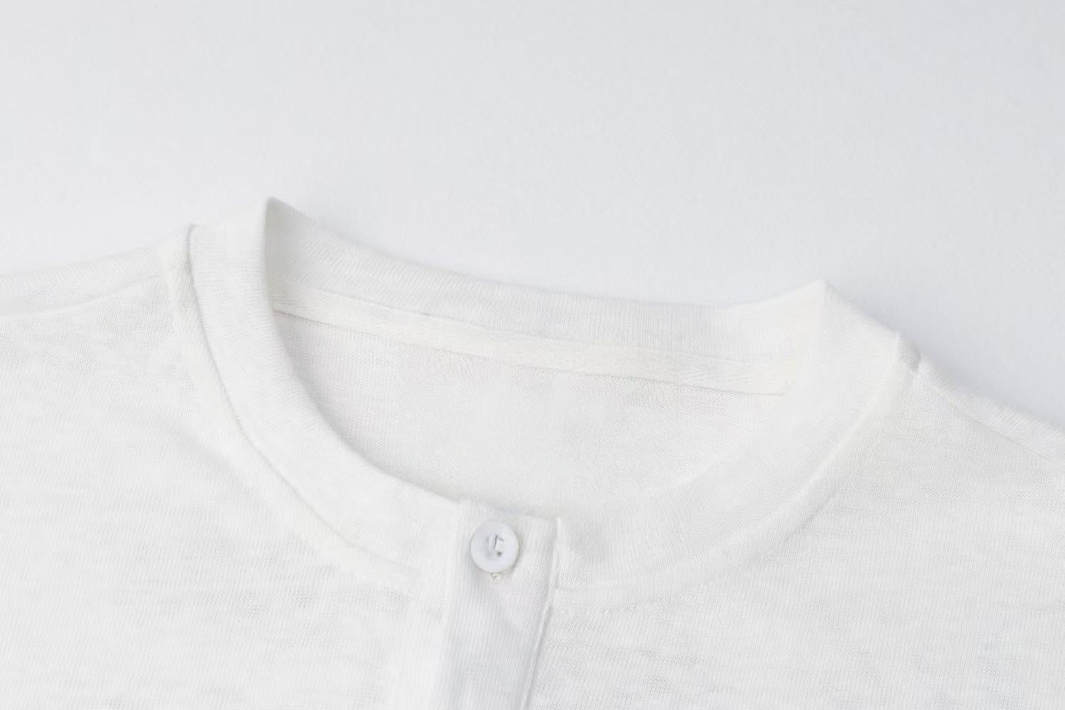 Omirad Union Jack Sleeve Henley Long Sleeve Tee
