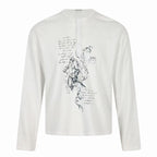 Omirad Vintage Sketch Henley Long Sleeve Tee