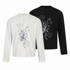 Omirad Vintage Sketch Henley Long Sleeve Tee