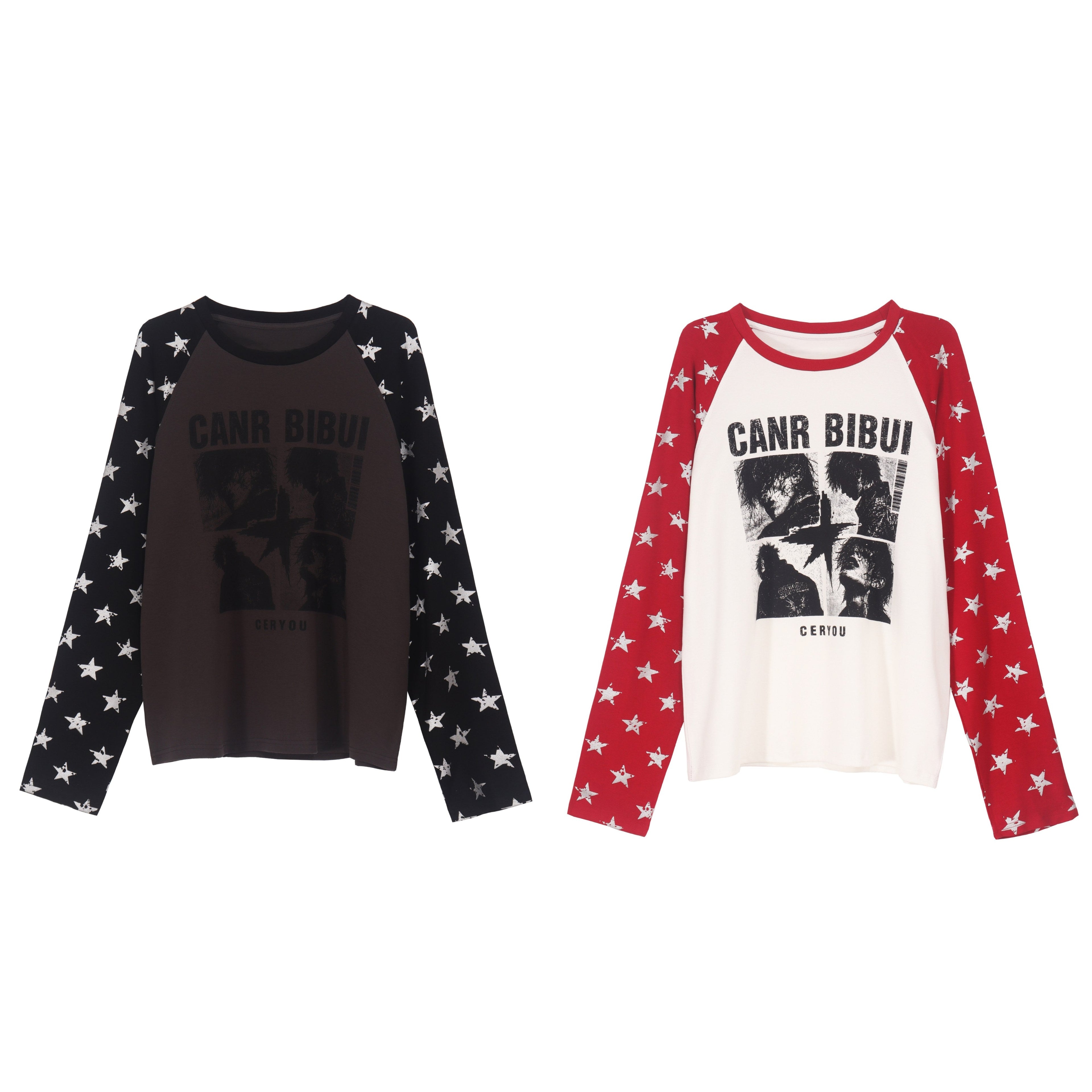 Omirad Star Sleeve Graphic Long Sleeve Tee