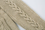 Omirad Cable Knit Zip-Up Sweater Jacket