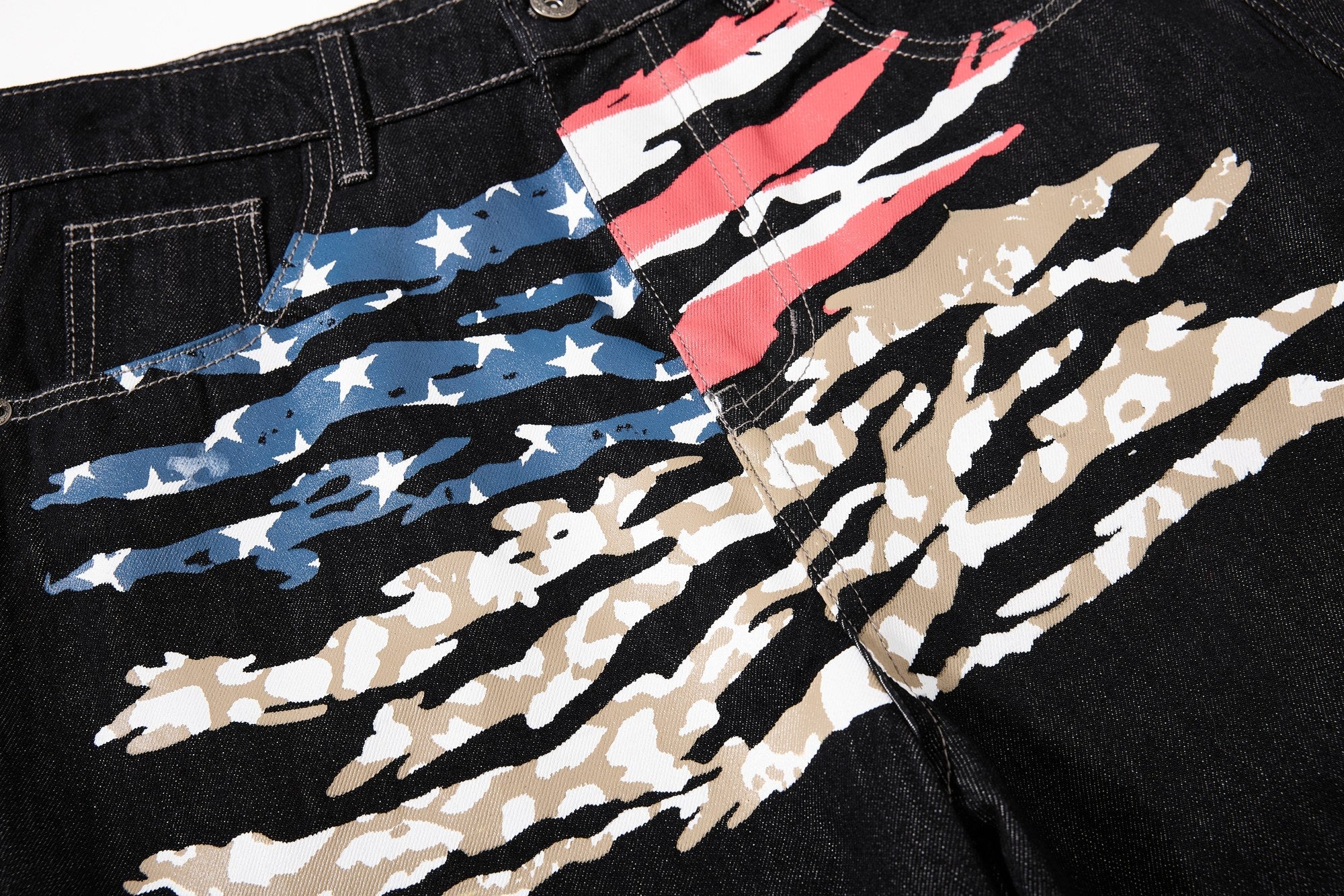Omirad Vintage Flag Baggy Jeans