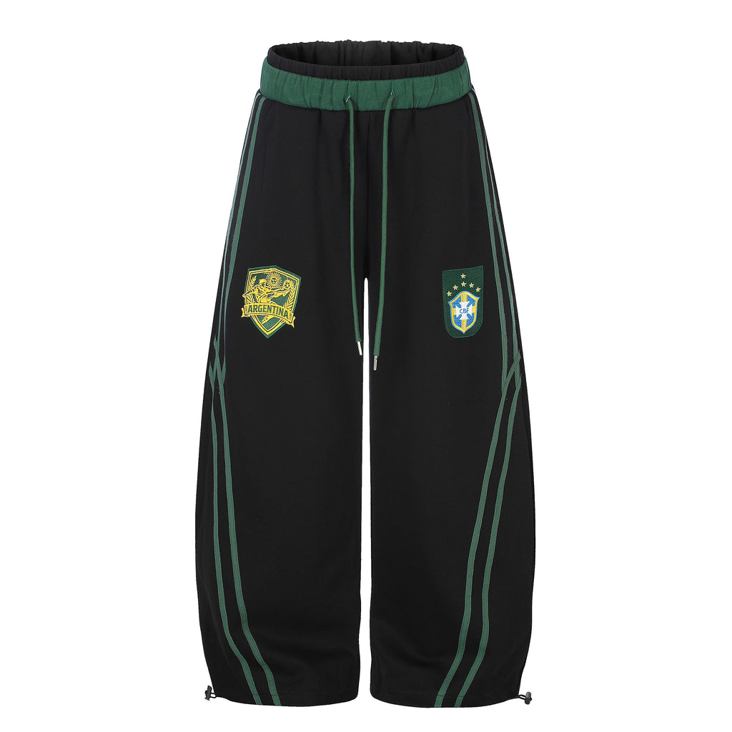 Omirad Soccer Crest Wide-Leg Track Pants