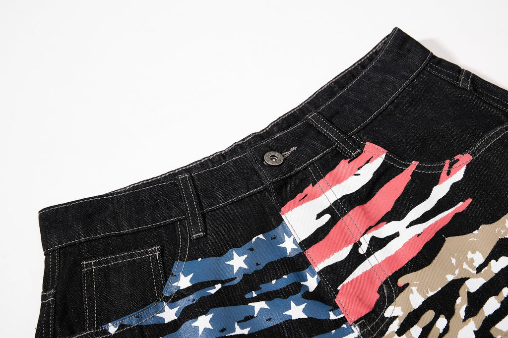 Omirad Vintage Flag Baggy Jeans