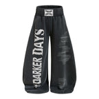 Omirad Cracked Logo Wide-Leg Sweatpants