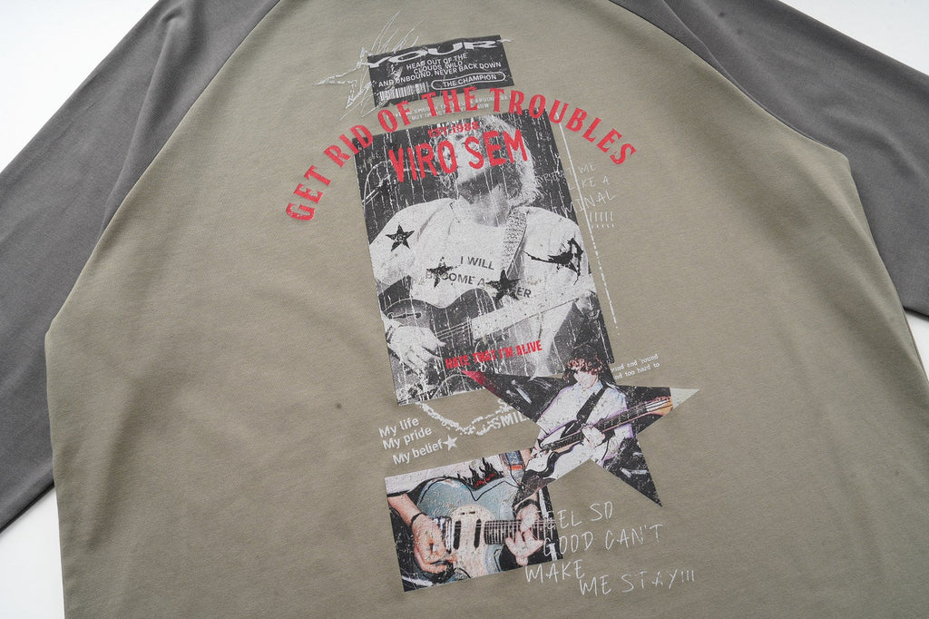 Omirad Raglan Graphic Long Sleeve Tee