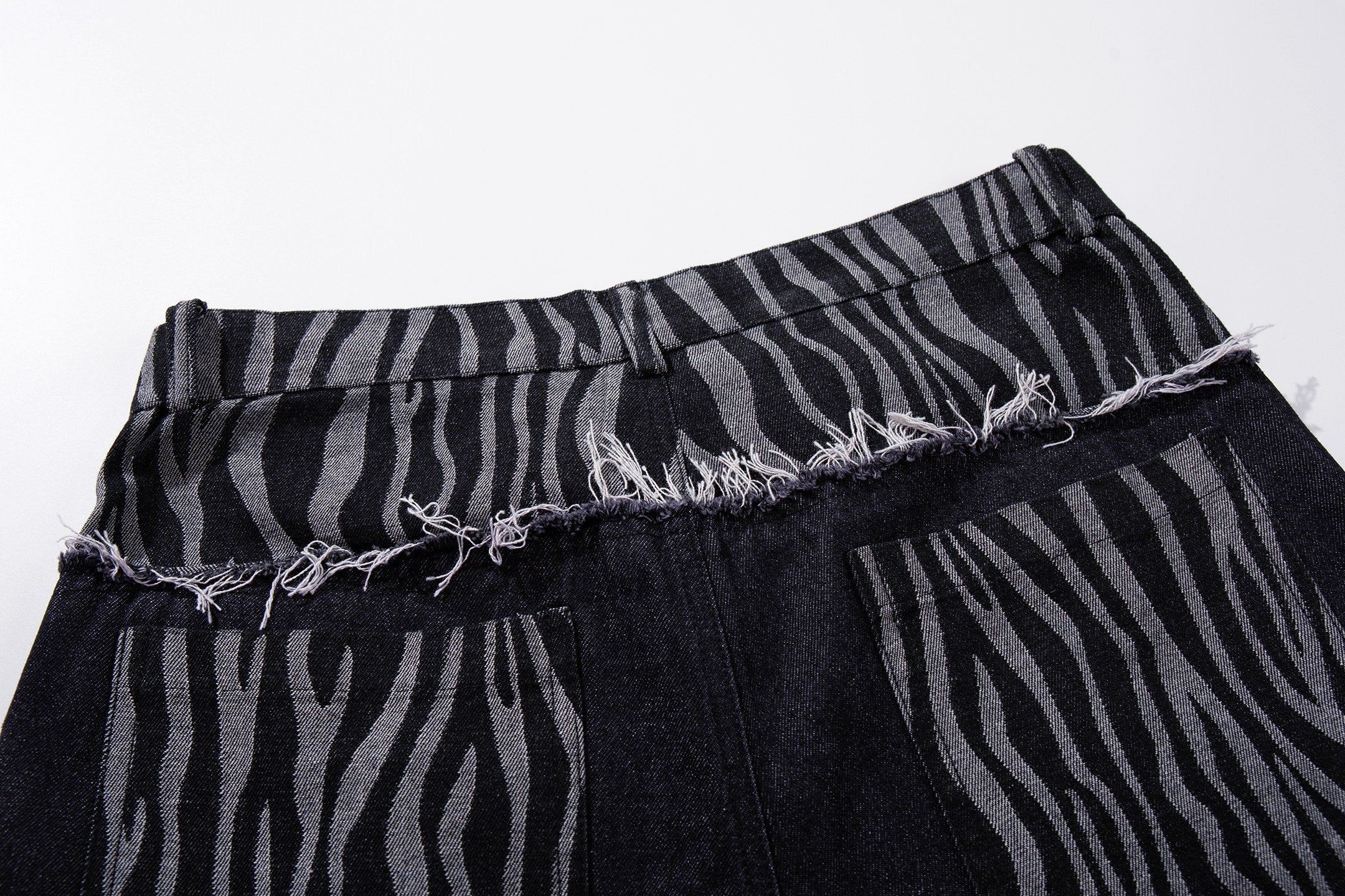 Omirad Layered Zebra Wide-Leg Jeans