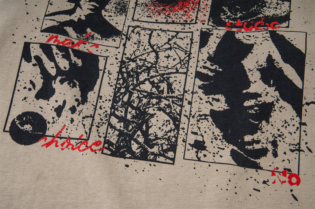 Omirad Layered Camo-Sleeve Distressed Graphic Tee