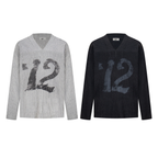 Omirad Graphic Ribbed Knit Top