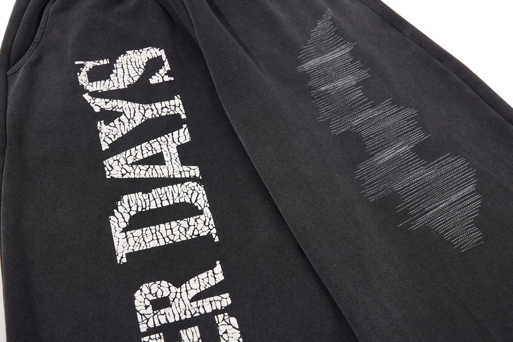 Omirad Cracked Logo Wide-Leg Sweatpants