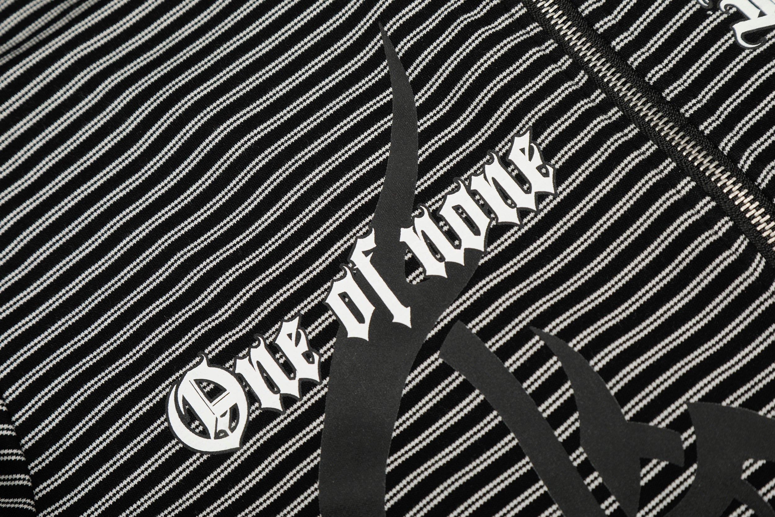 Omirad Striped Graphic Zip Hoodie