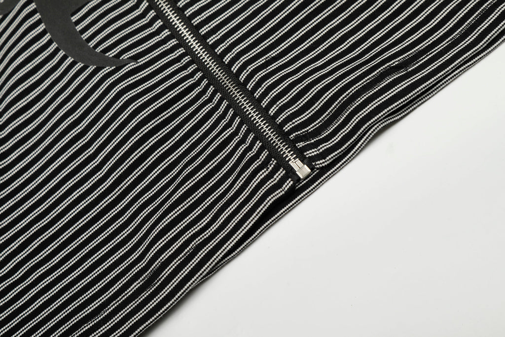 Omirad Striped Graphic Zip Hoodie