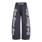 Omirad Script Logo Wide-Leg Sweatpants