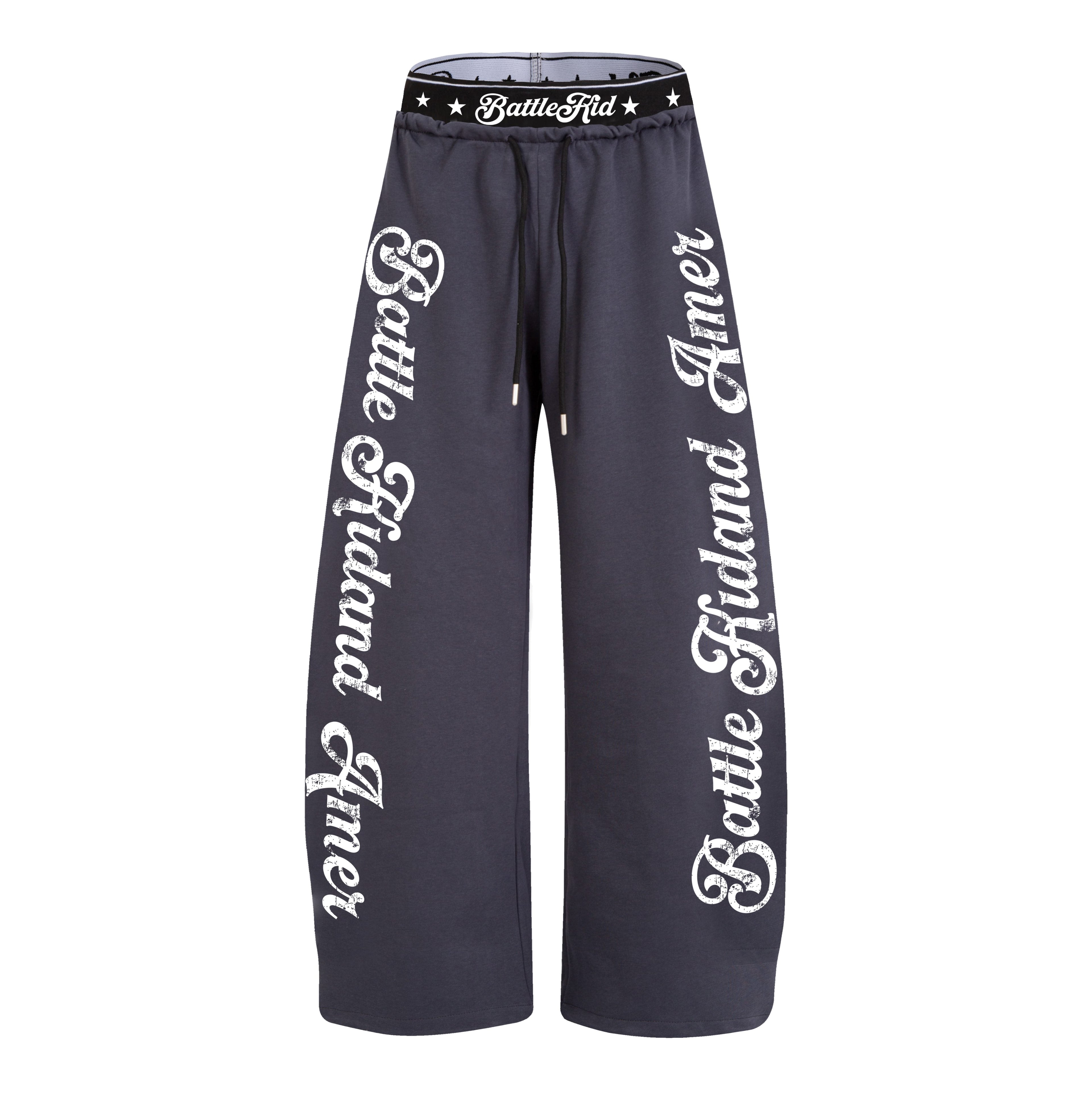 Omirad Script Logo Wide-Leg Sweatpants