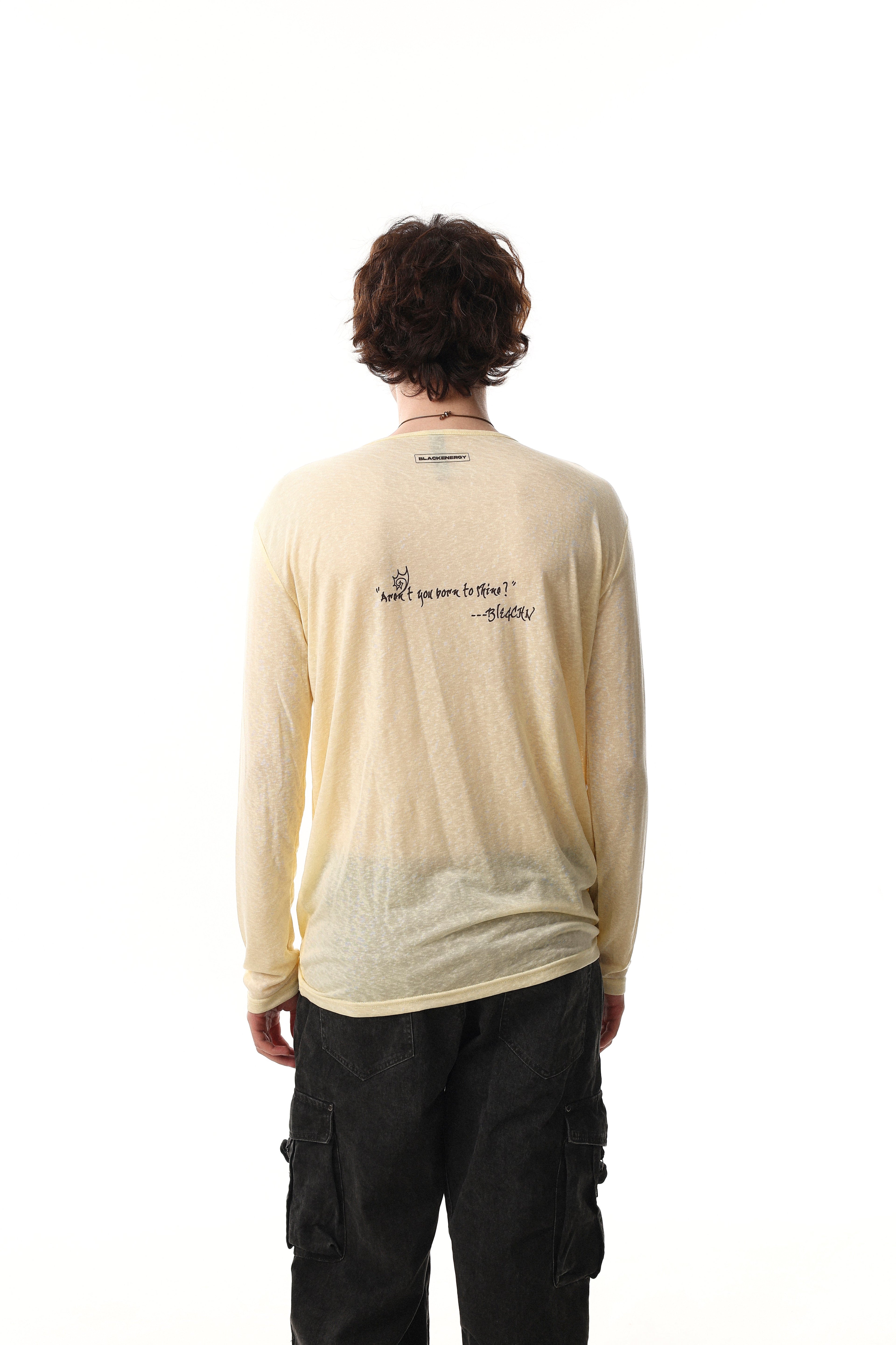 Omirad Graphic Long Sleeve Henley Tee