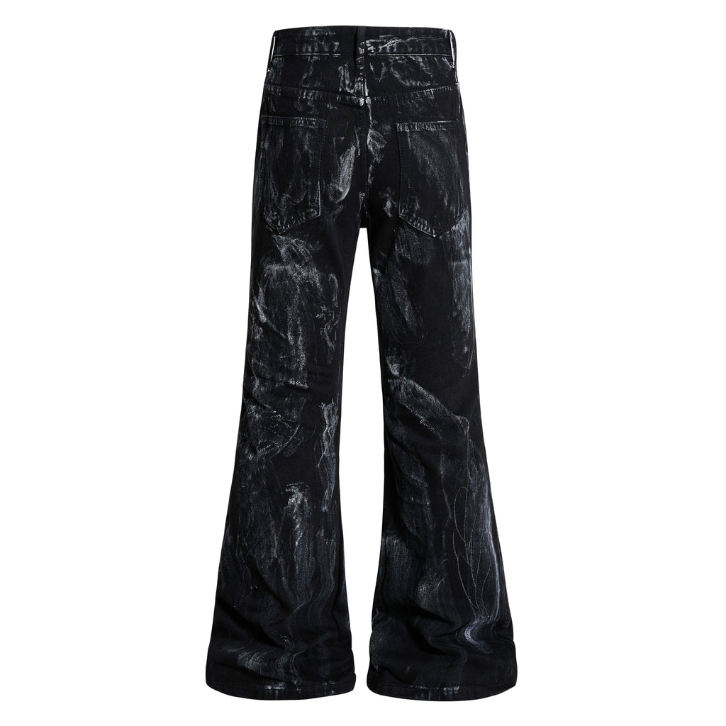 Omirad Washed Utility Flare Denim Jeans