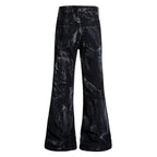 Omirad Washed Utility Flare Denim Jeans