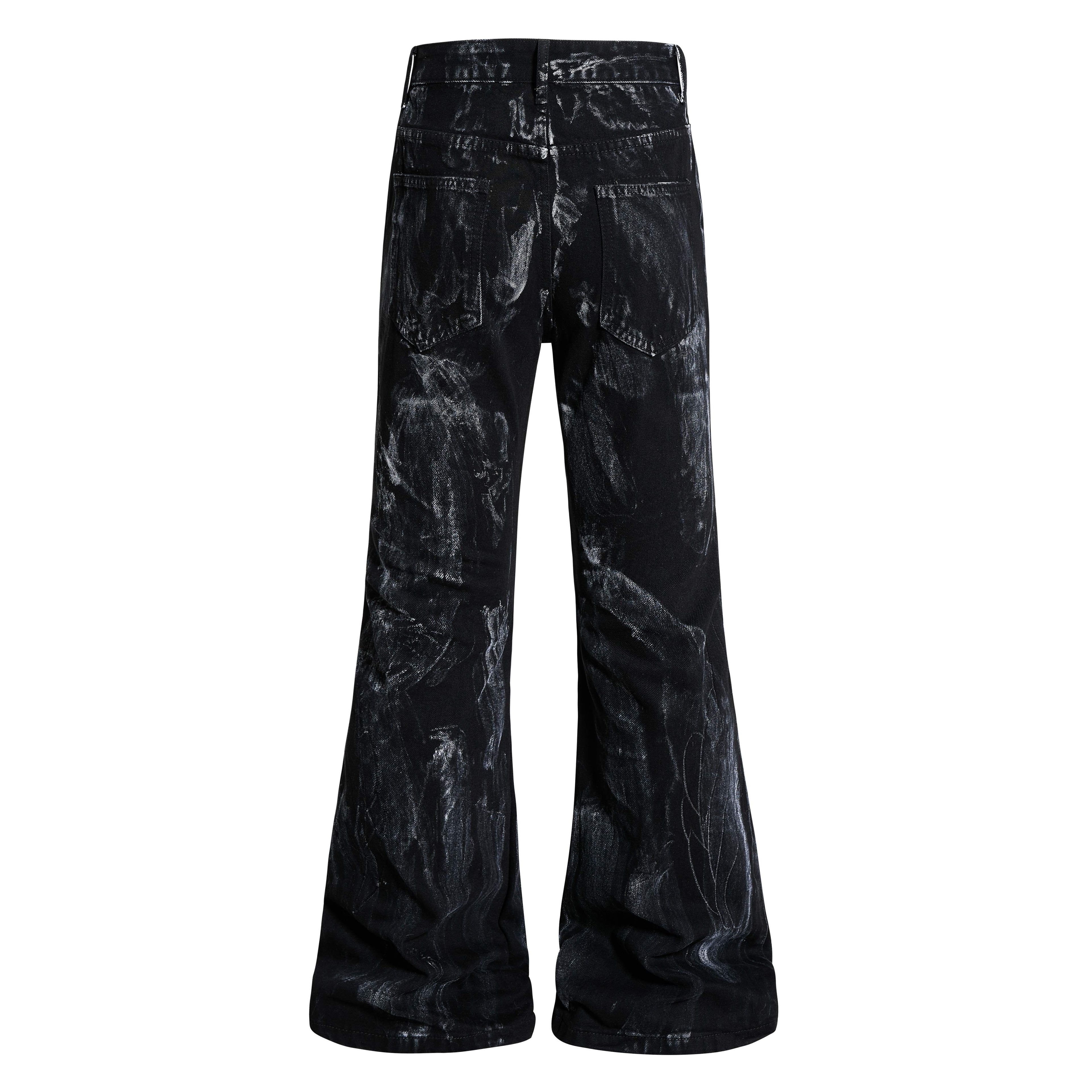 Omirad Washed Utility Flare Denim Jeans