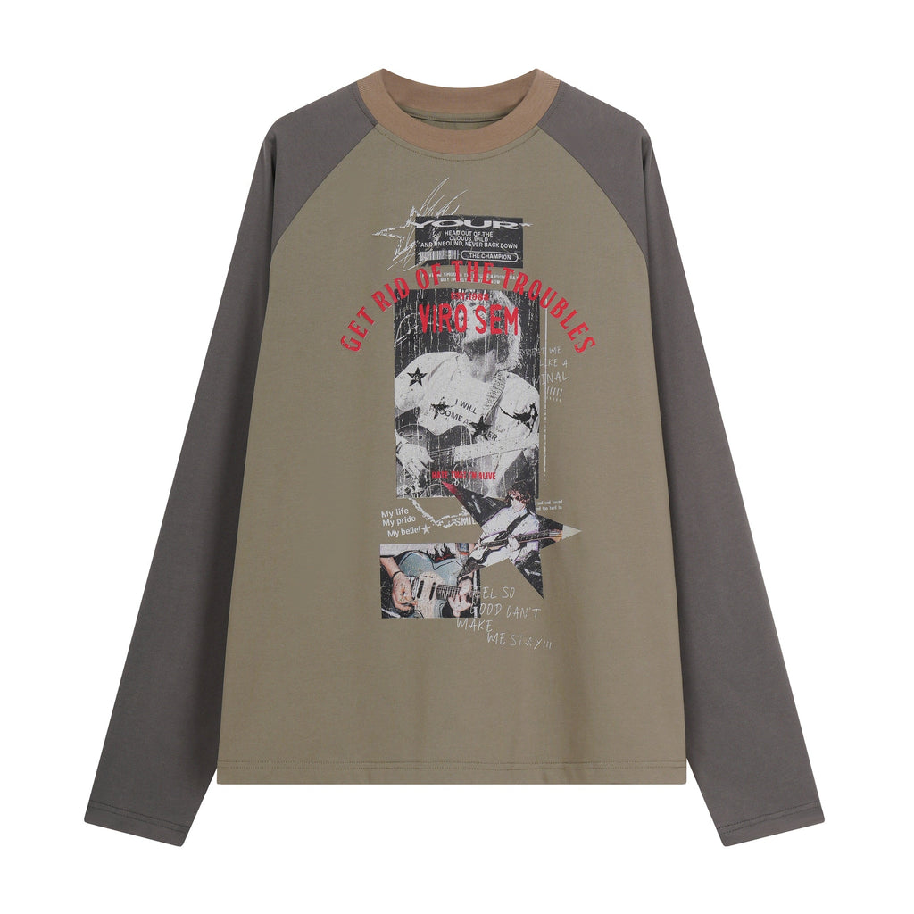 Omirad Raglan Graphic Long Sleeve Tee