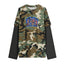 Omirad Layered Camo Graphic Long Sleeve Tee