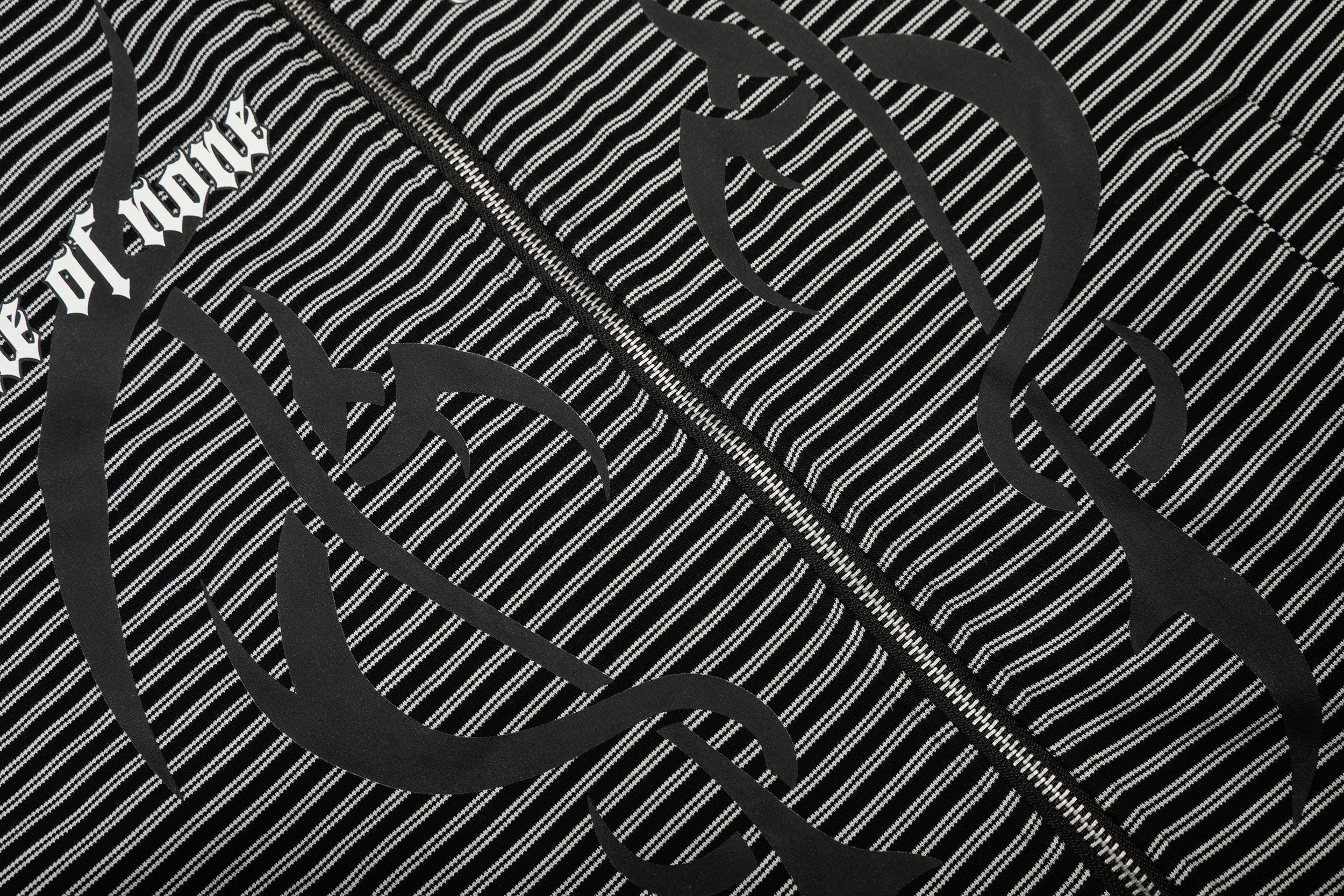 Omirad Striped Graphic Zip Hoodie