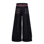 Omirad Eyelet Wide-Leg Jeans