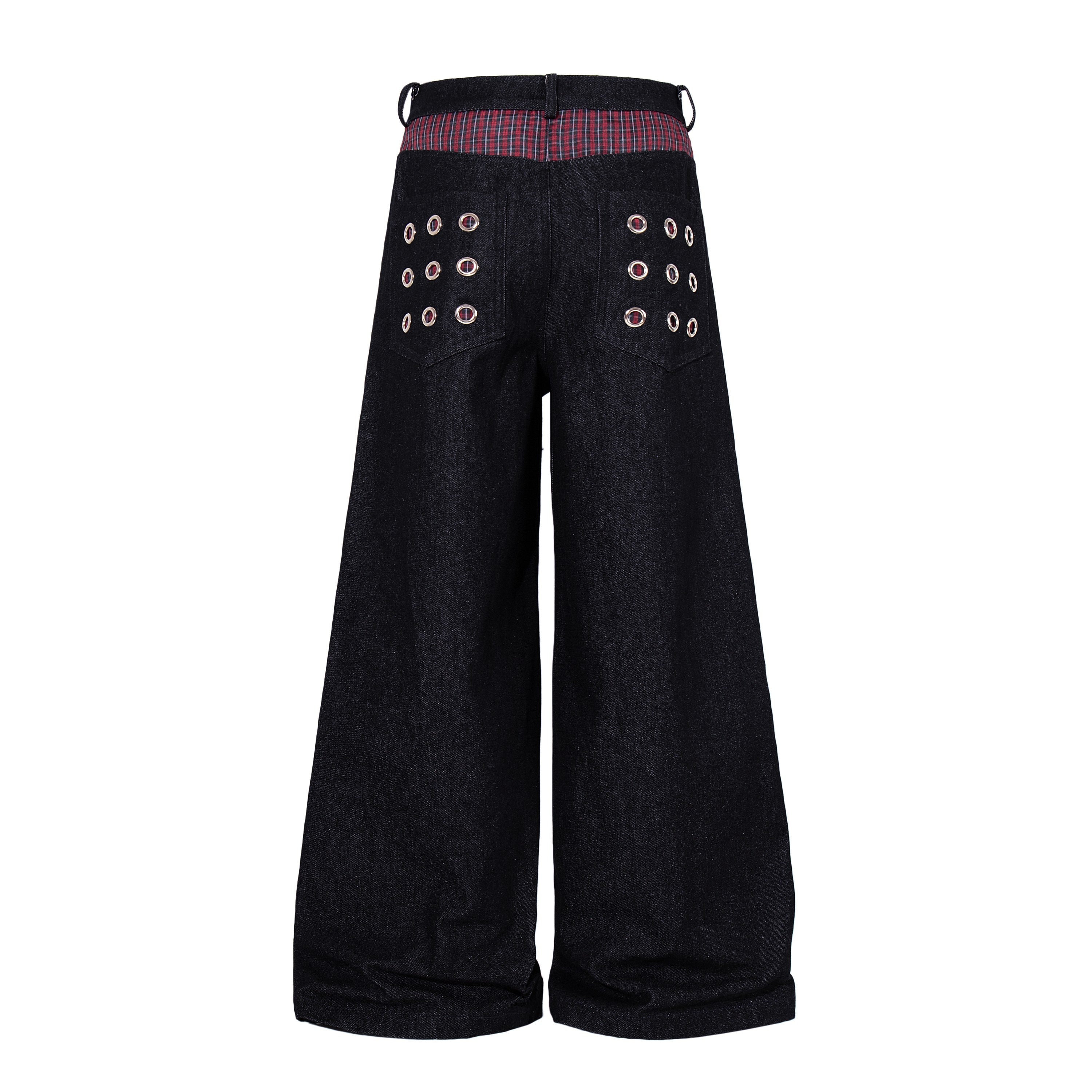 Omirad Eyelet Wide-Leg Jeans