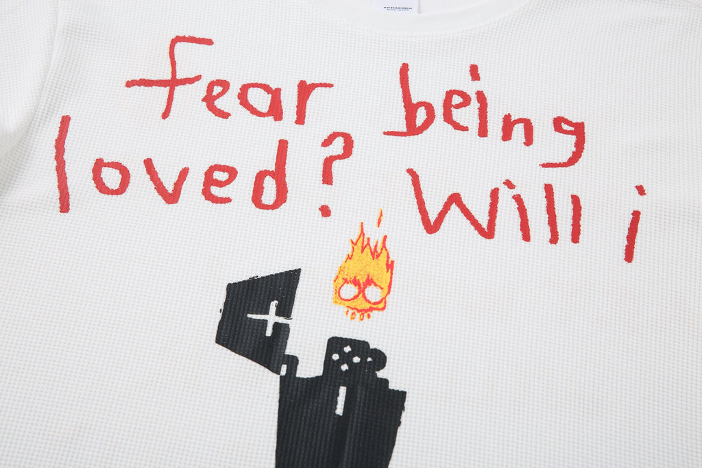 Omirad Flame Doodle Emotional Graphic Long Sleeve Tee