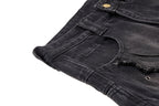 Omirad Distressed Panel Wide-Leg Denim Jeans