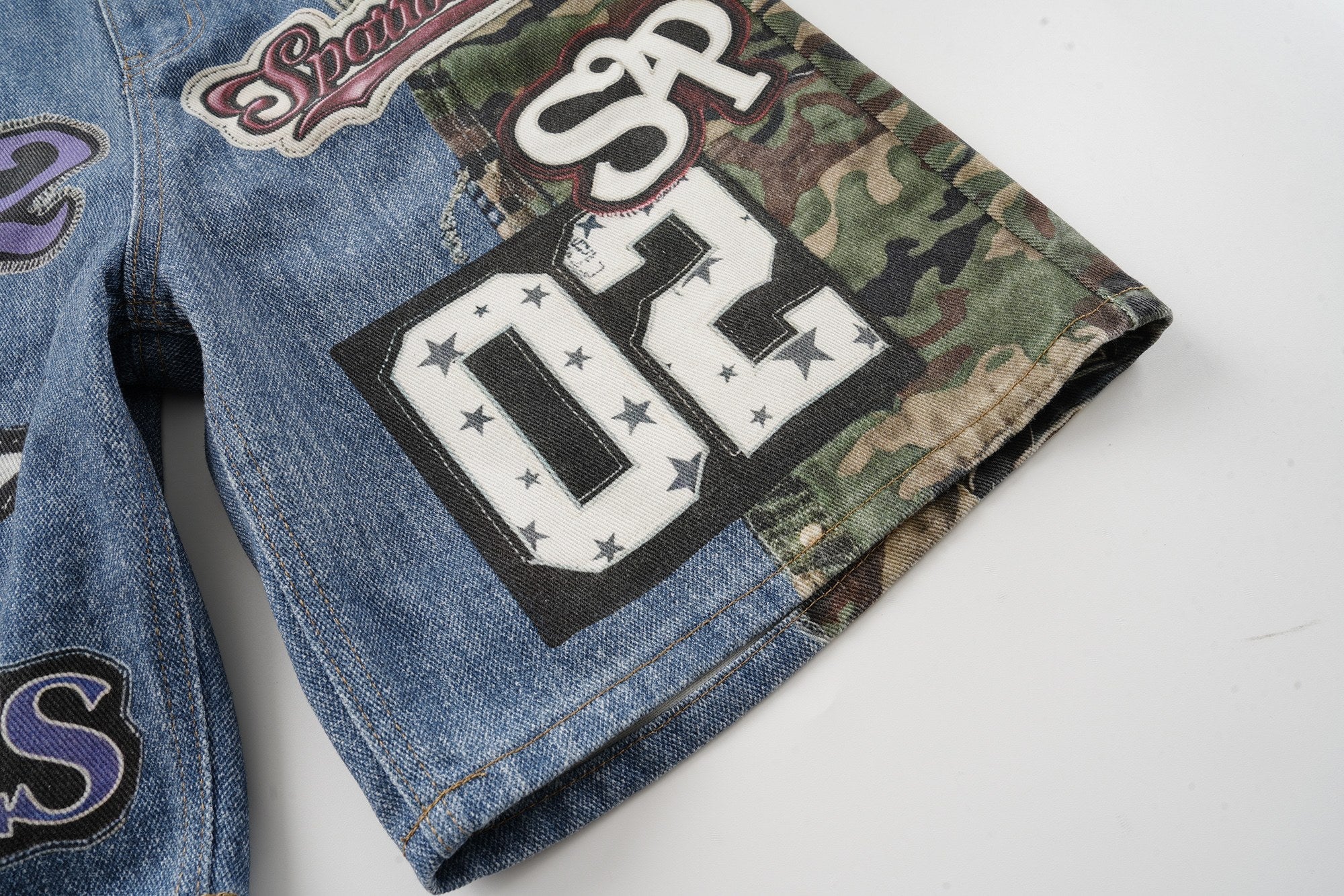 Omirad Camo Patch Denim Jorts