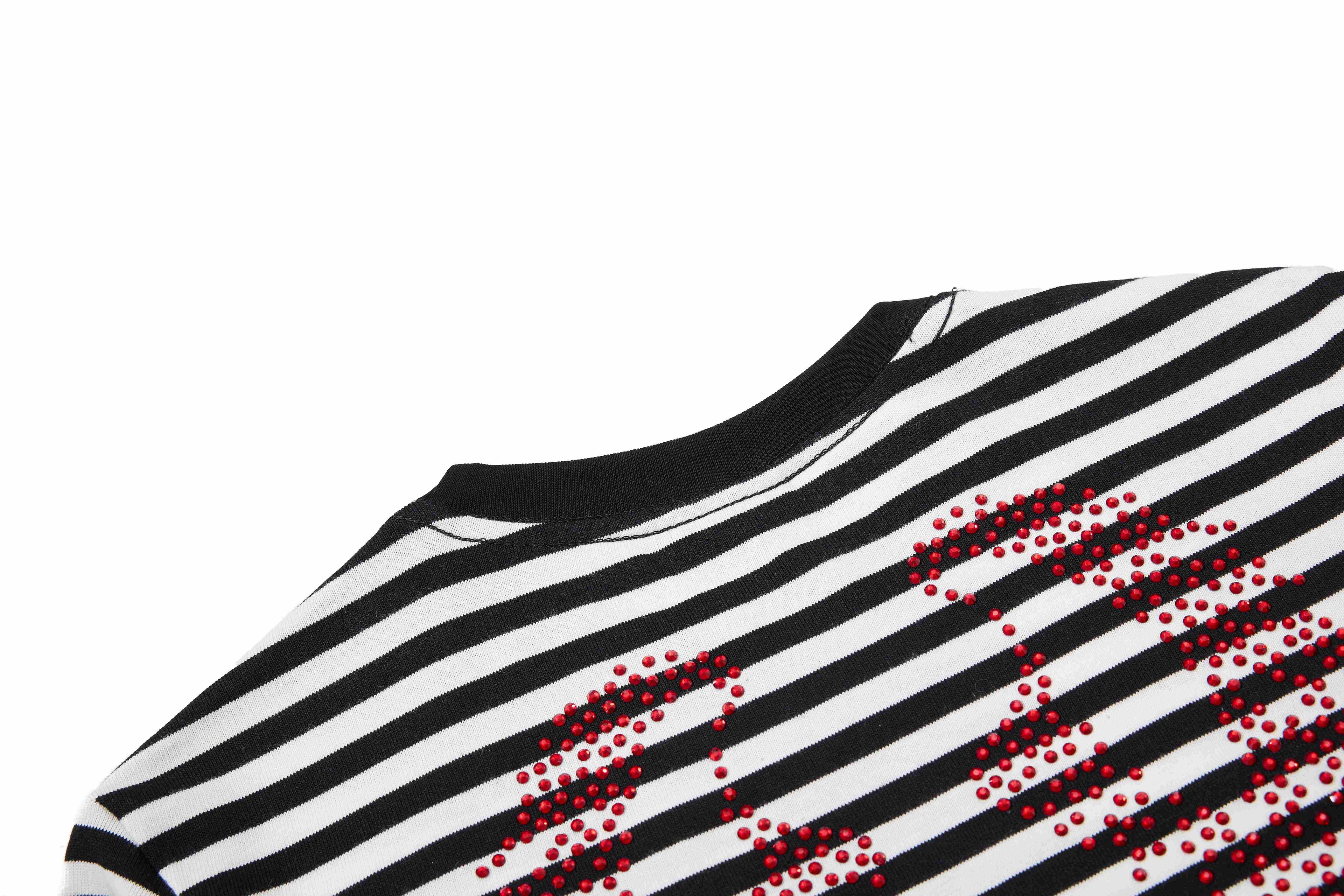 Omirad Rhinestone Stripe Tee
