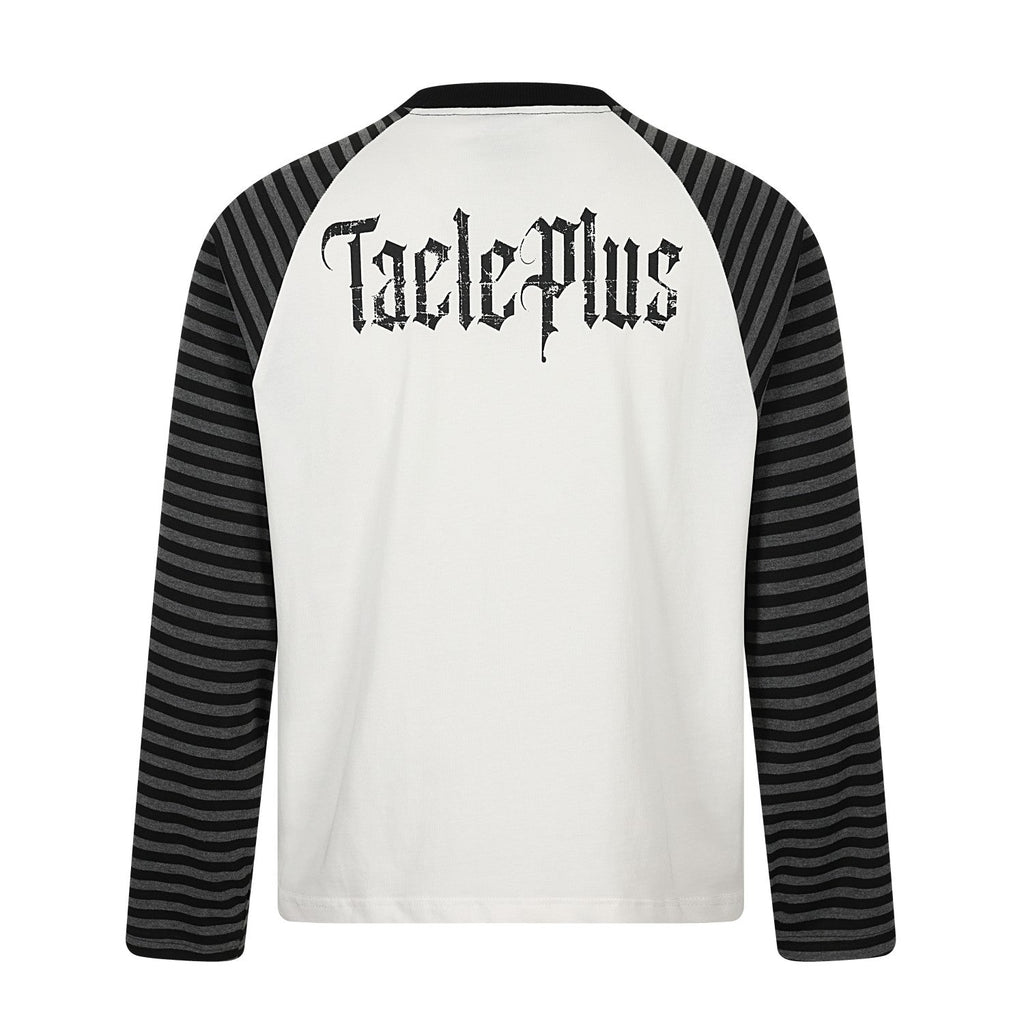 Omirad Gothic Stripe Raglan Long Sleeve Tee