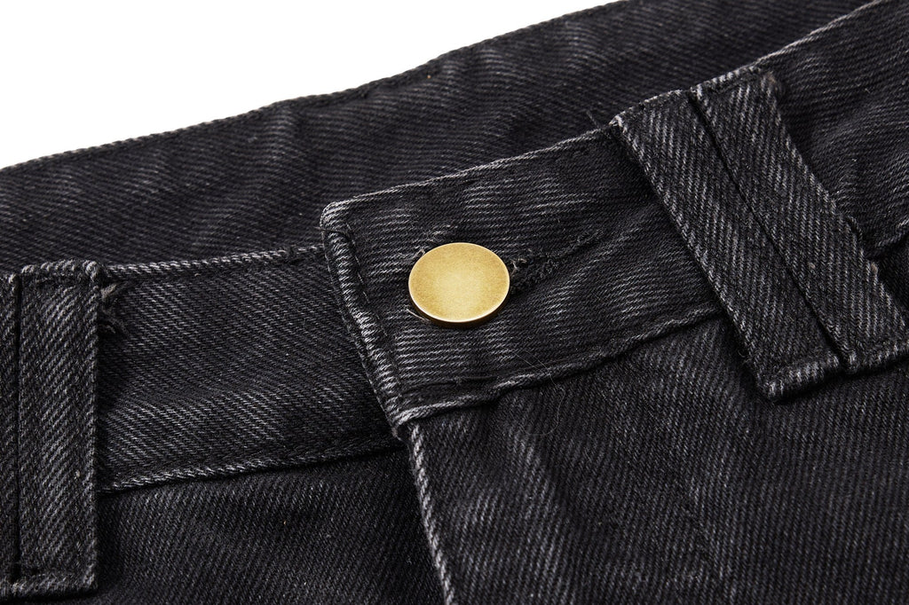 Omirad Distressed Panel Wide-Leg Denim Jeans