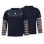 Omirad Layered Stripe Sleeve Long Sleeve Tee