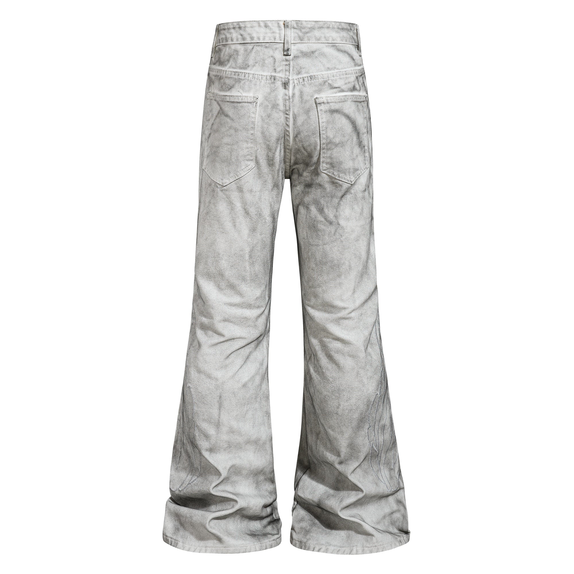 Omirad Washed Utility Flare Denim Jeans
