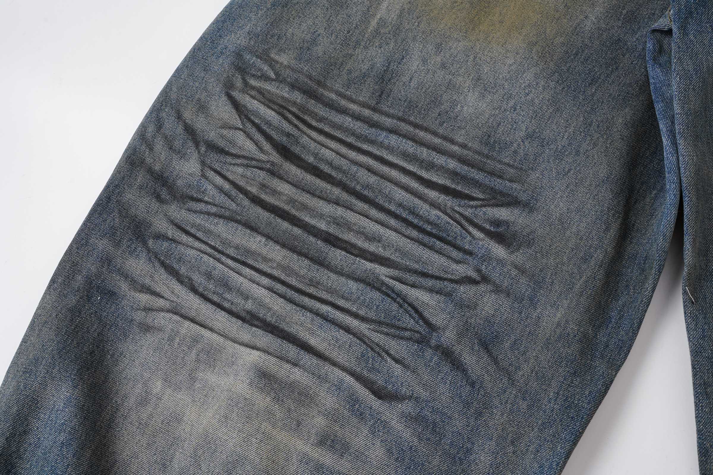 Omirad Vintage Whiskered Wide-Leg Jeans