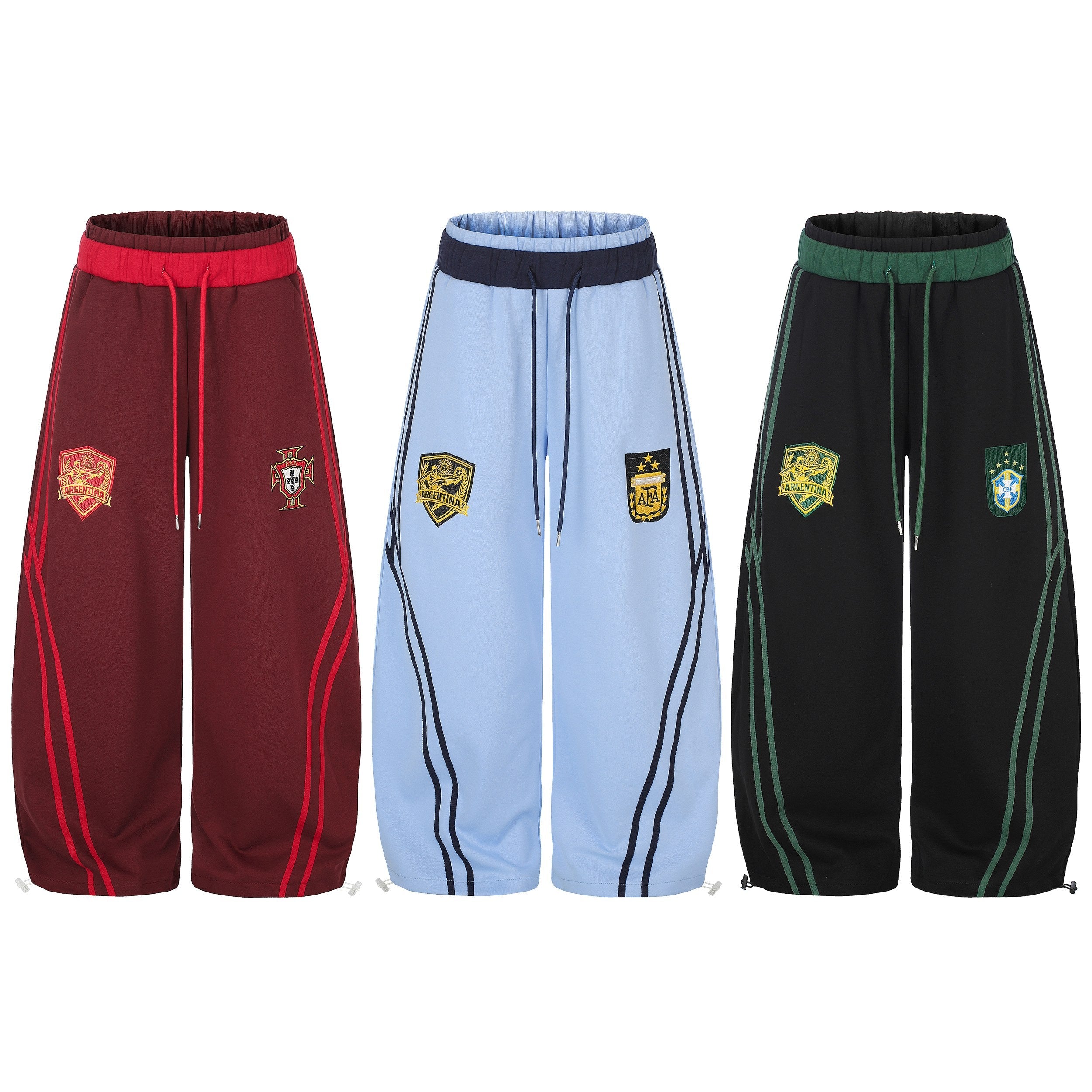 Omirad Soccer Crest Wide-Leg Track Pants