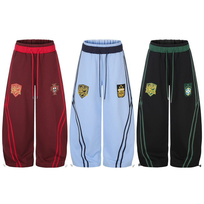 Omirad Soccer Crest Wide-Leg Track Pants Hover Image