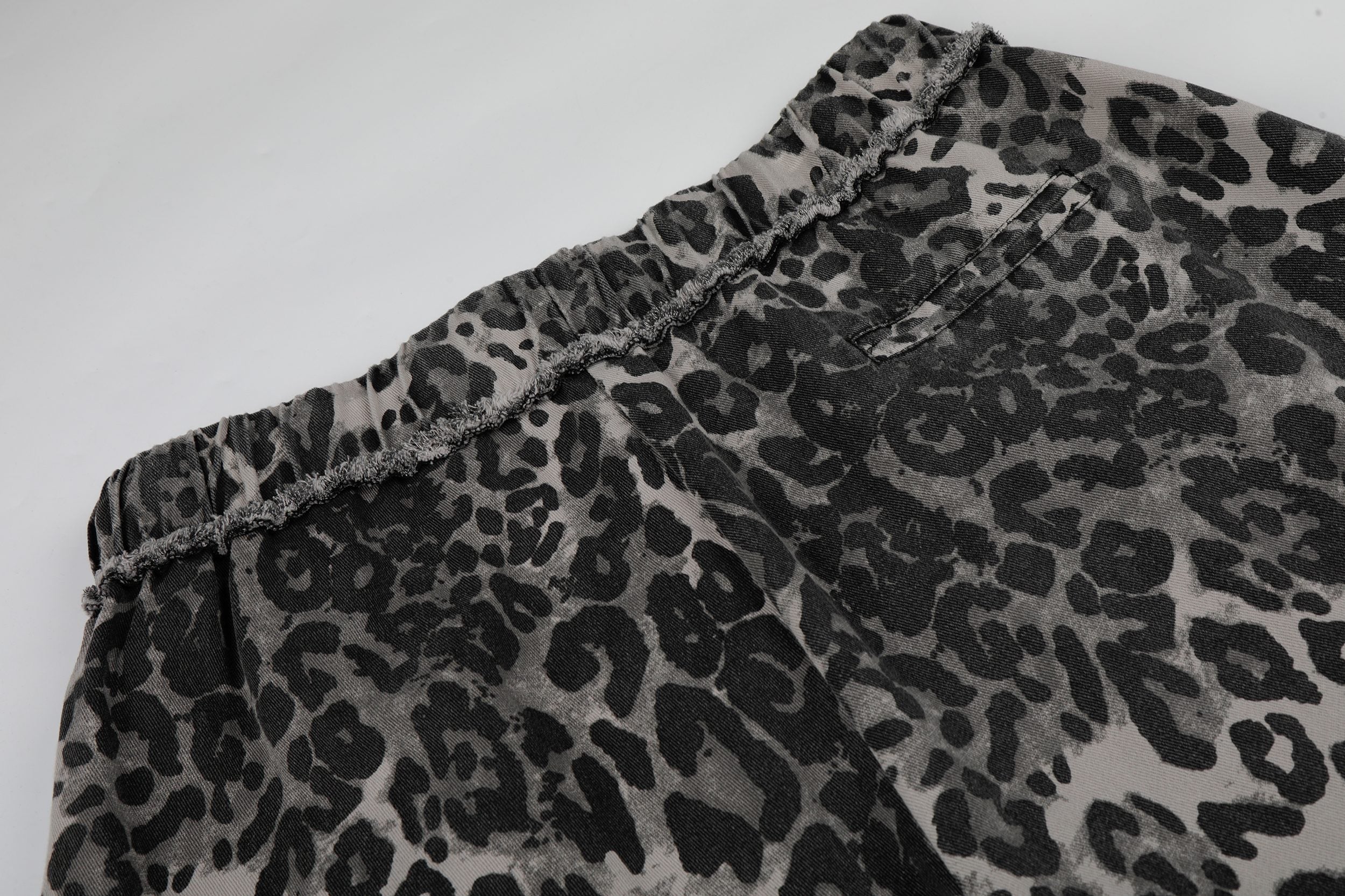 Omirad Leopard Patchwork Wide-Leg Pants