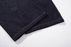 Omirad Raw Denim Eyelet Wide-Leg Jeans