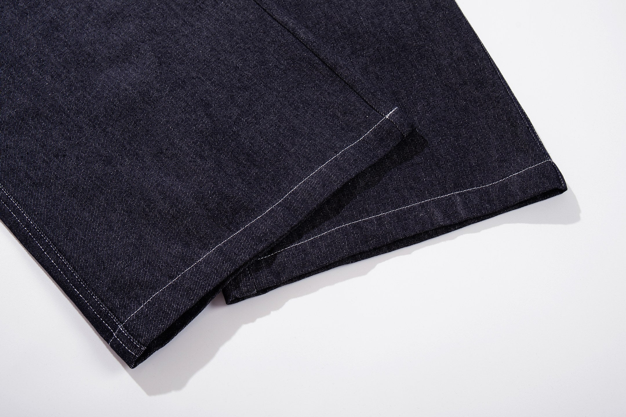 Omirad Raw Denim Eyelet Wide-Leg Jeans