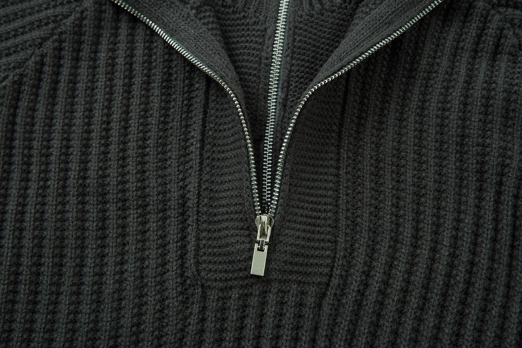 Omirad Minimalist Half-Zip Knit Sweater