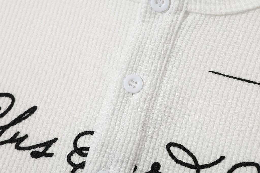 Omirad Cross Graphic Waffle Henley Tee