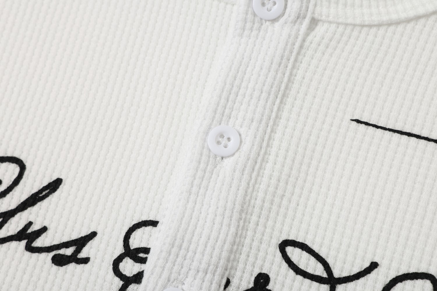 Omirad Cross Graphic Waffle Henley Tee