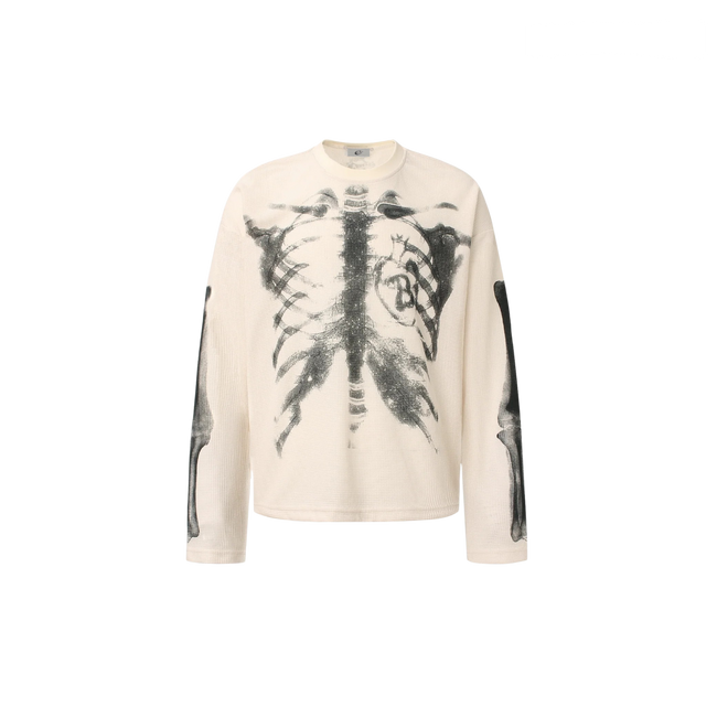 Omirad Skeleton Print Long Sleeve Tee Hover Image