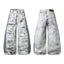 Omirad Distressed Stripe Wide-Leg Jeans