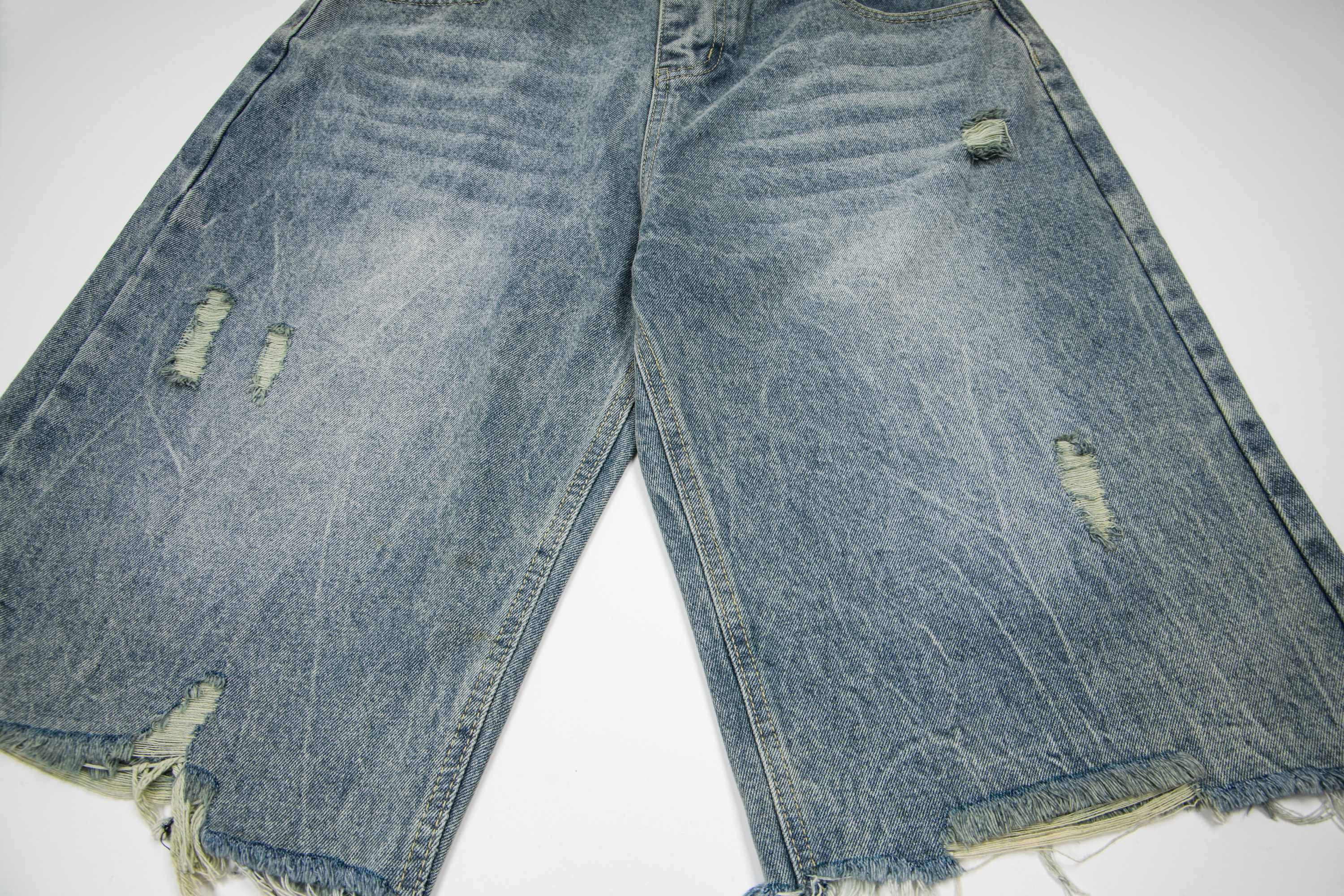 Omirad Leopard Patch Denim Shorts