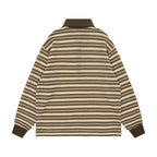 Omirad Striped Knit Long-Sleeve Polo
