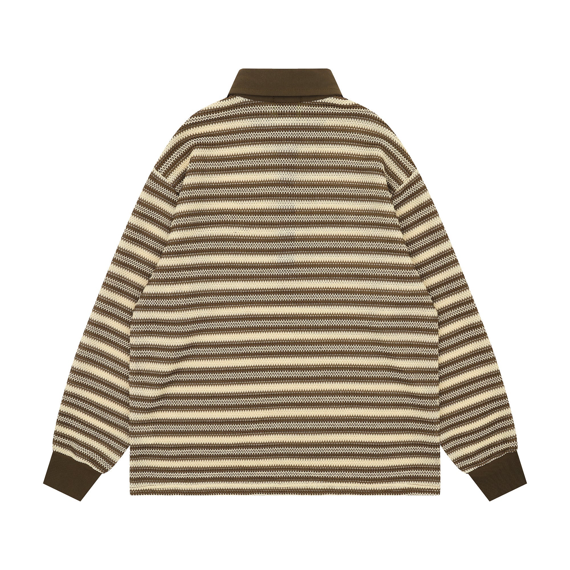 Omirad Striped Knit Long-Sleeve Polo