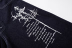 Omirad Gothic Script Wide-Leg Jeans